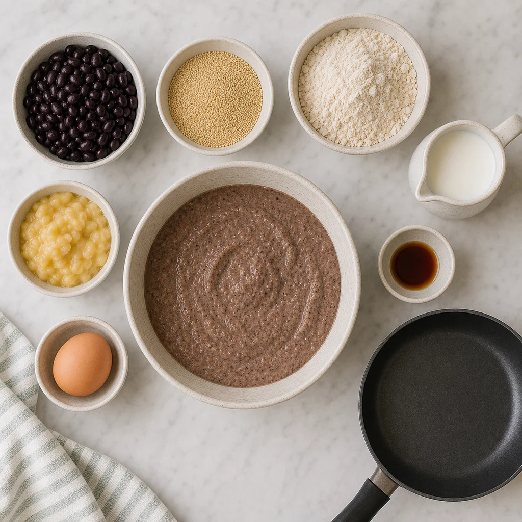 Iron Rich Black Bean Amaranth Protein Pancakes Mild Vanilla ingredients image for TinyTummyTreats