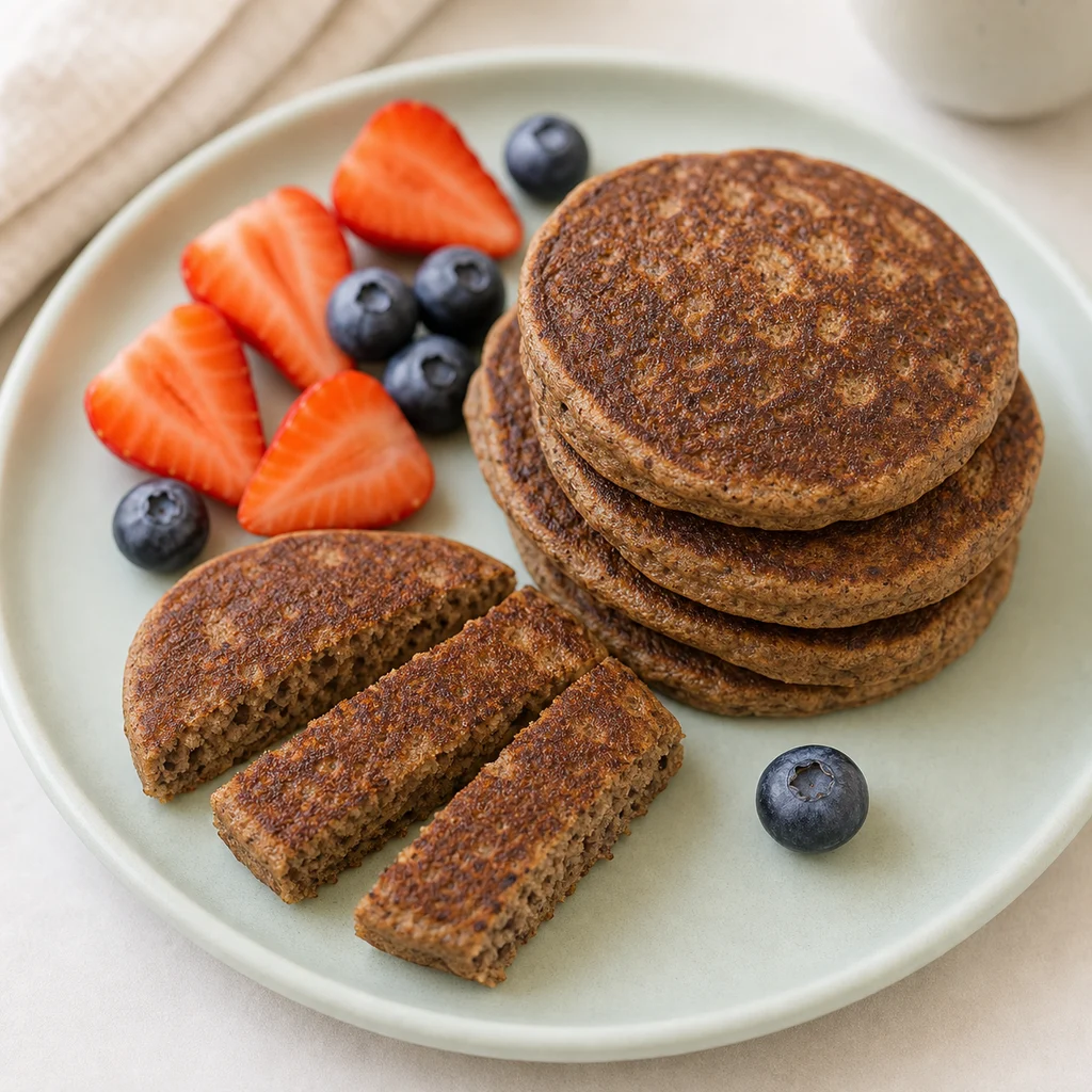 Iron Rich Black Bean Amaranth Protein Pancakes Mild Vanilla process image for TinyTummyTreats