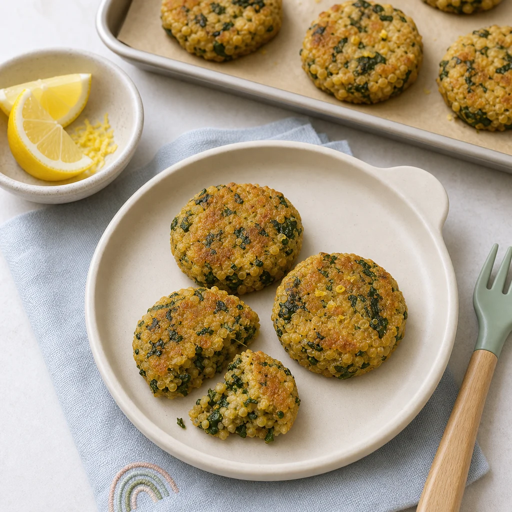 Iron Rich Millet Swiss Chard Toddler Patties Lemon Zest process image for TinyTummyTreats