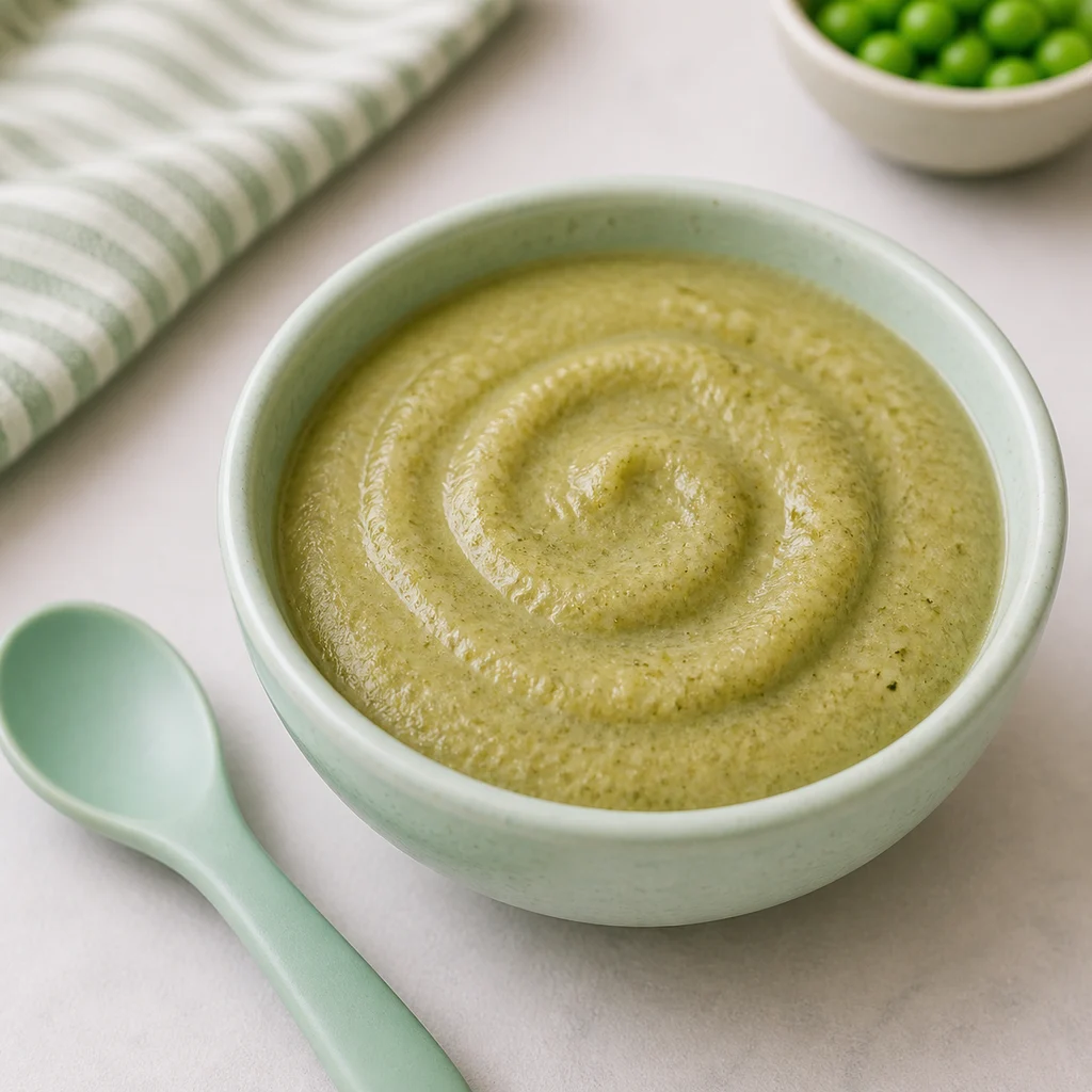 Iron Rich Vegan Teff Sweet Pea Breakfast Porridge process image for TinyTummyTreats