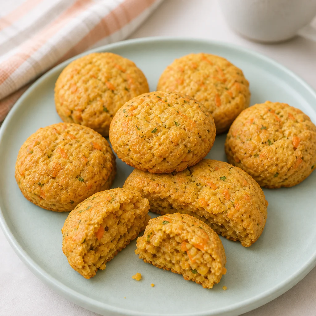 Mildly Spiced Carrot Lentil Savory Biscuits process image for TinyTummyTreats