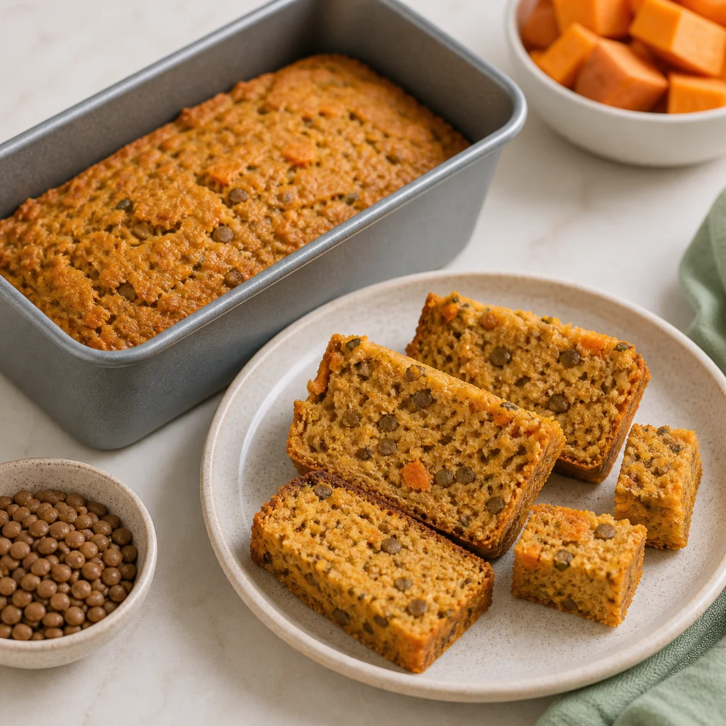 Mini Lentil Sweet Potato Savoury Loaf process image for TinyTummyTreats