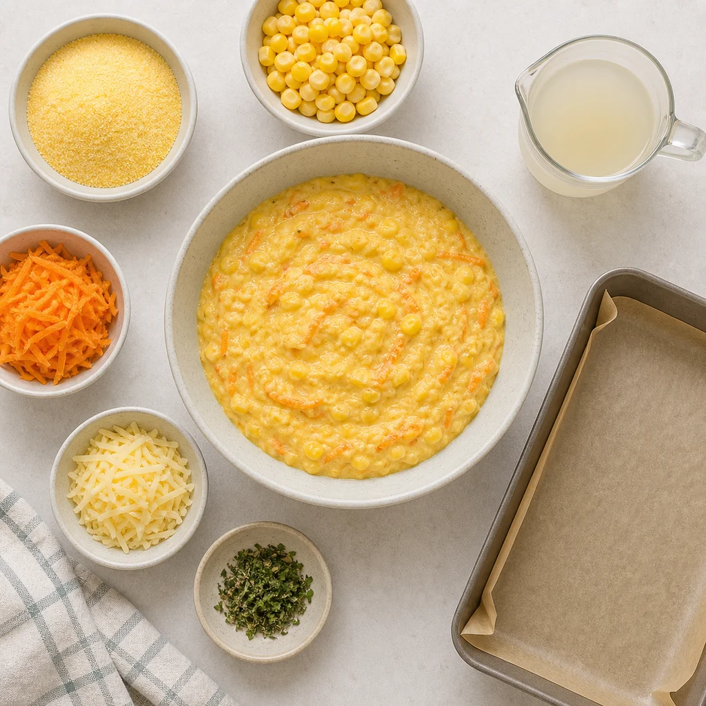 Nourishing Sweet Corn And Carrot Polenta Fingers ingredients image for TinyTummyTreats