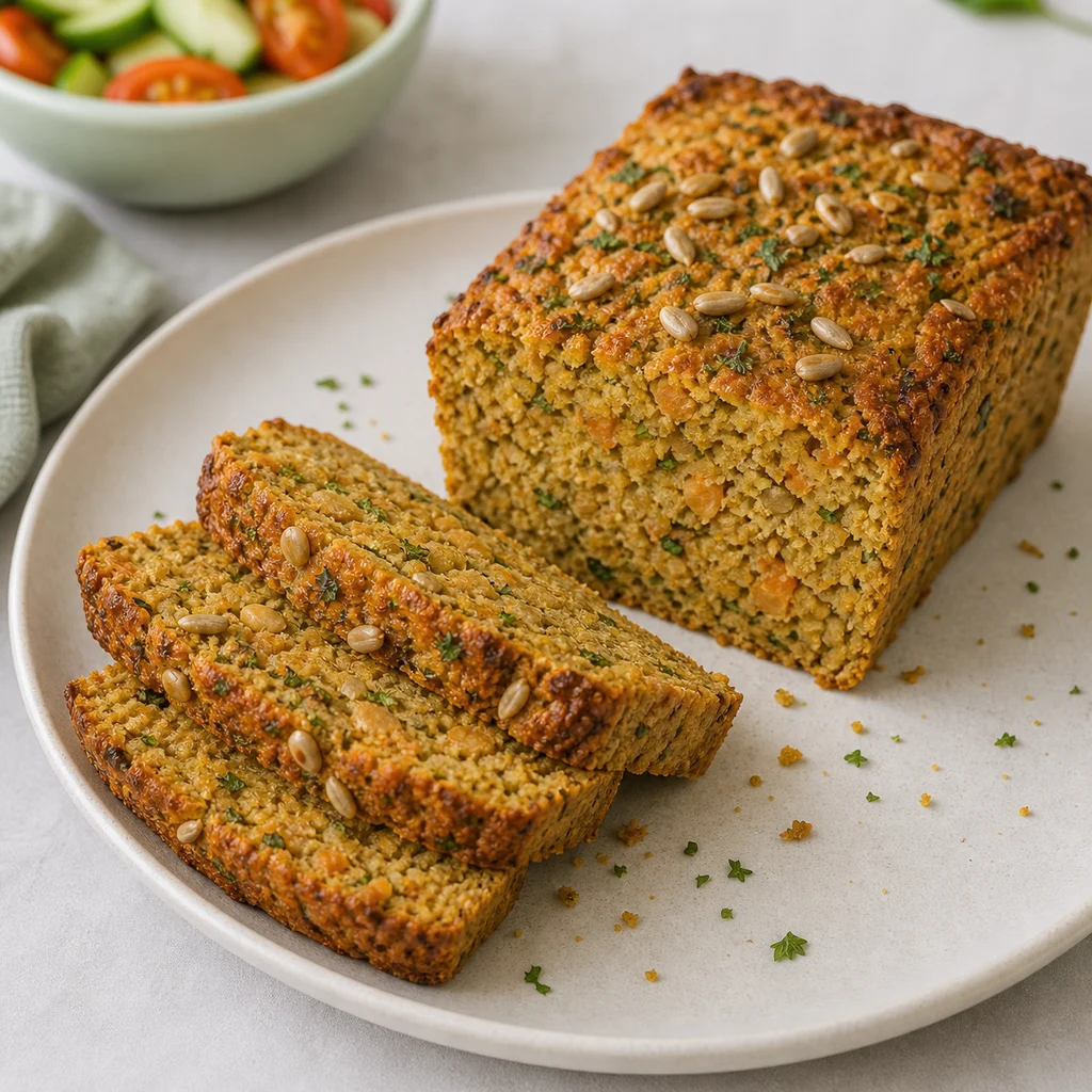 Nut Free Chickpea Sunflower Seed Savory Loaf Mild Herbs process image for TinyTummyTreats