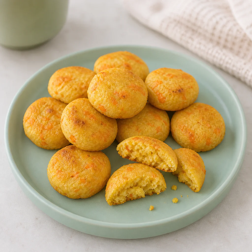 Nut Free Gluten Free Mini Polenta Carrot Biscuits process image for TinyTummyTreats