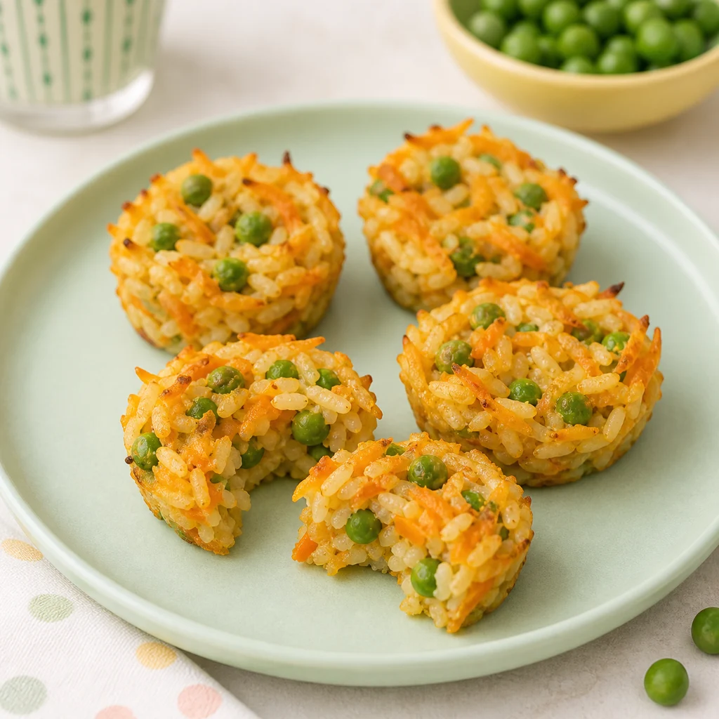 Nut Free Sweet Potato Pea Rice Nests process image for TinyTummyTreats