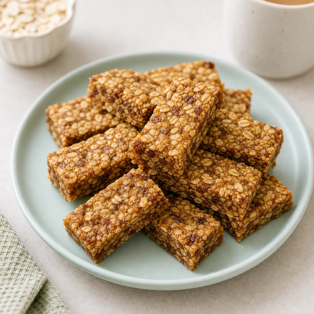 Nut Free Vegan Date Oat Breakfast Bars process image for TinyTummyTreats
