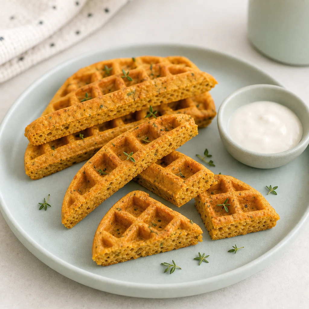 Nutrient Dense Lentil Sweet Potato Savory Waffles process image for TinyTummyTreats