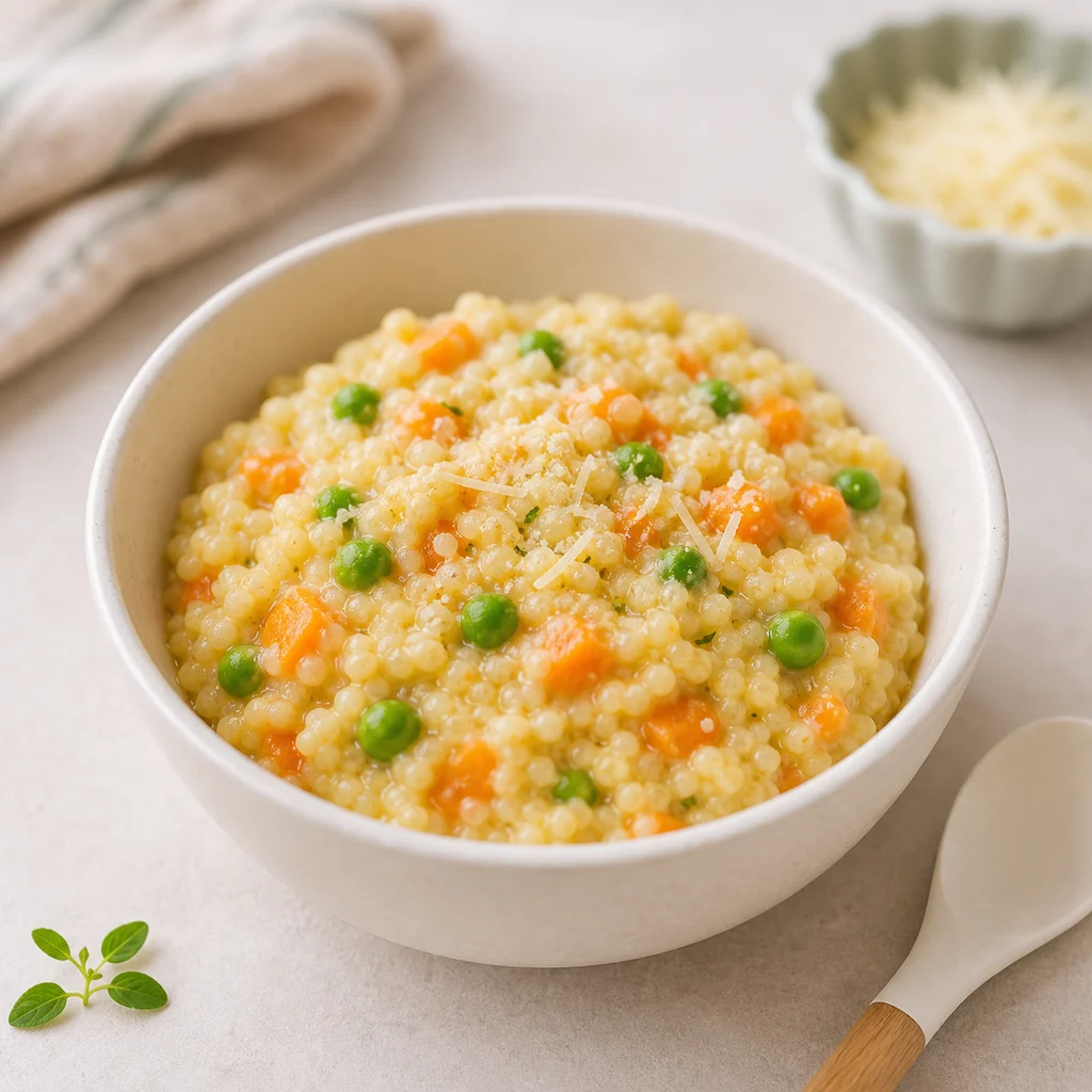 One Pot Creamy Millet And Carrot Risotto process image for TinyTummyTreats