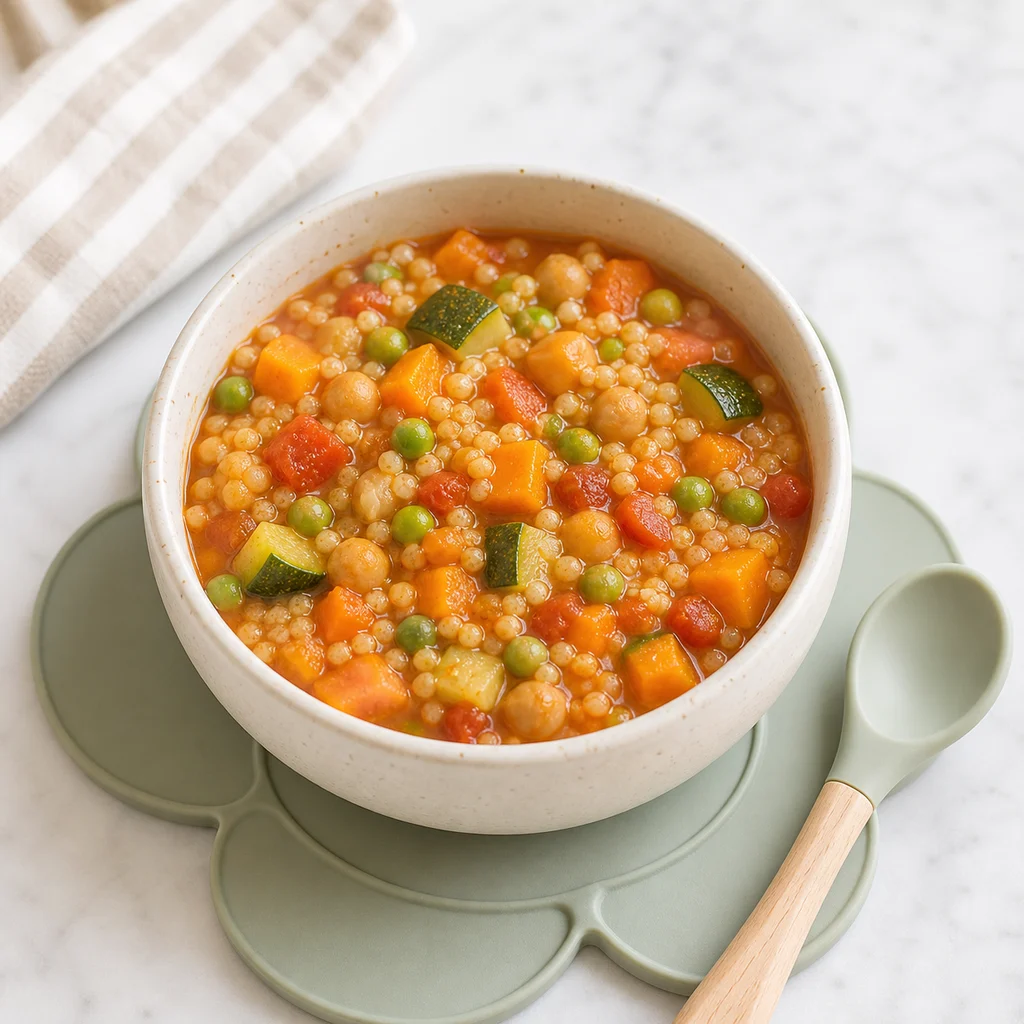 One Pot Hearty Millet Chickpea Vegetable Stew process image for TinyTummyTreats