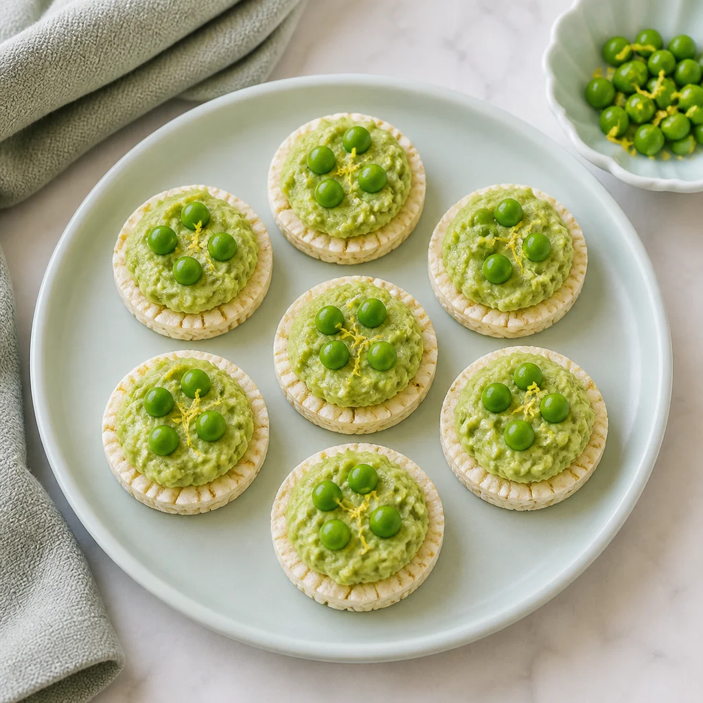 Pea Avocado Mini Rice Cakes Mild Lemon Zest process image for TinyTummyTreats
