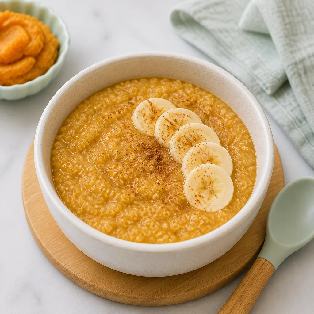 Pumpkin Quinoa Breakfast Porridge Warm Cardamom process image for TinyTummyTreats