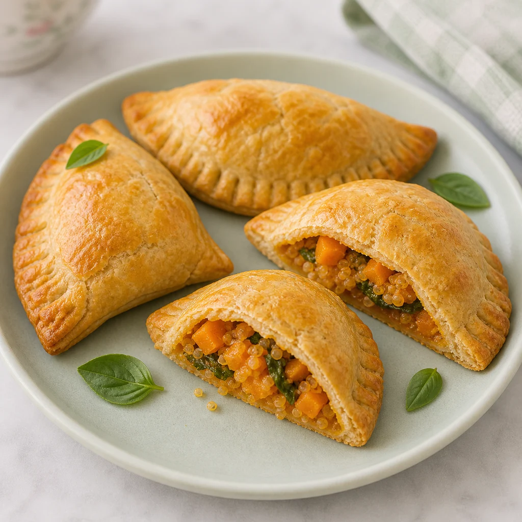 Quinoa Sweet Potato Savory Turnovers Basil process image for TinyTummyTreats