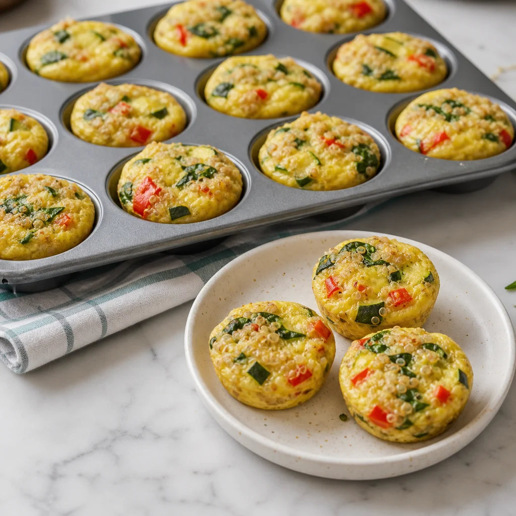 Quinoa Vegetable Mini Frittatas Toddler Lunchbox process image for TinyTummyTreats