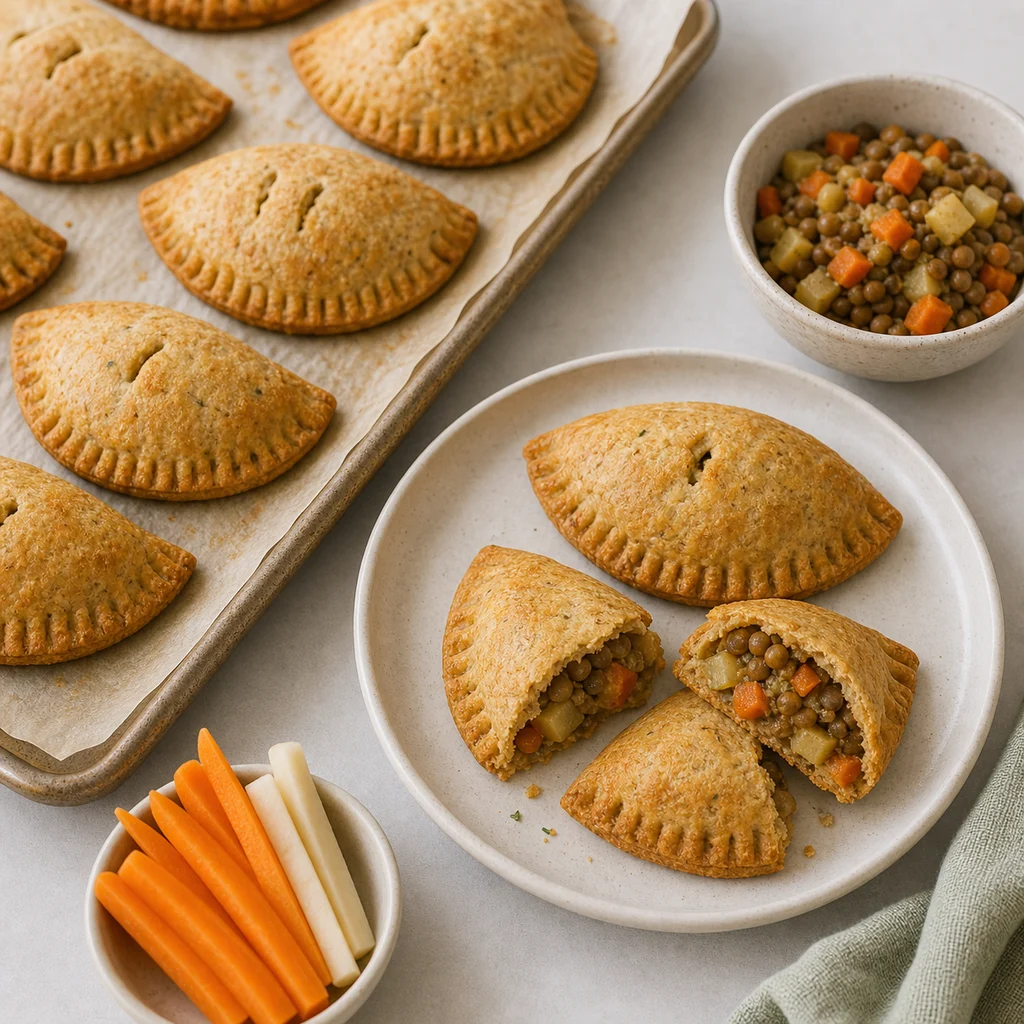Rustic Lentil Root Vegetable Hand Pies process image for TinyTummyTreats