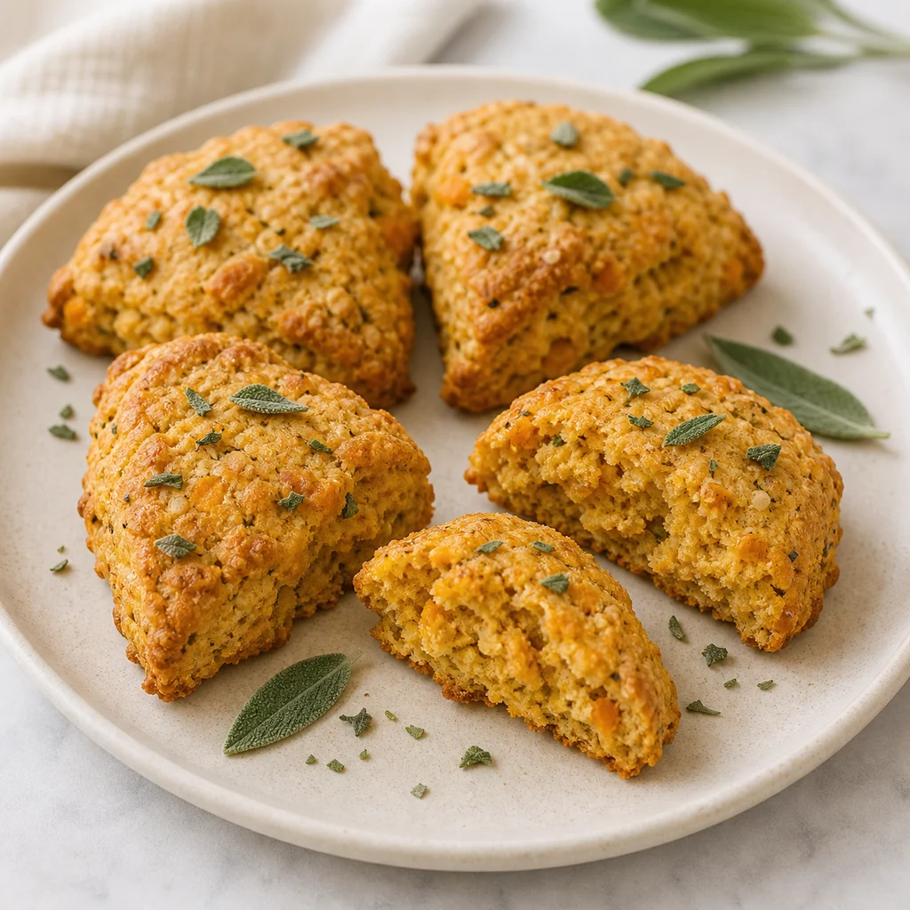 Rustic Sweet Potato Amaranth Savory Scones Mild Sage process image for TinyTummyTreats