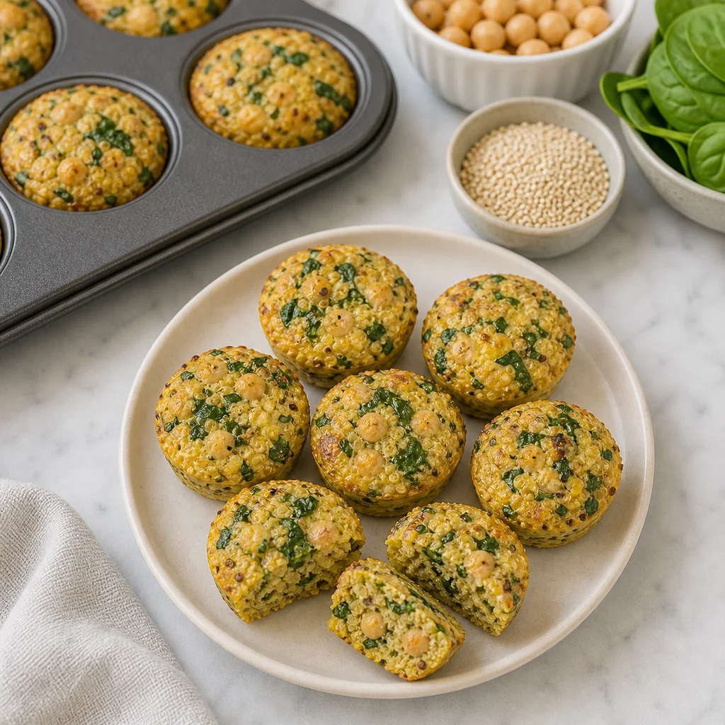 Savory Amaranth Chickpea Mini Quiches Mild Herbs process image for TinyTummyTreats