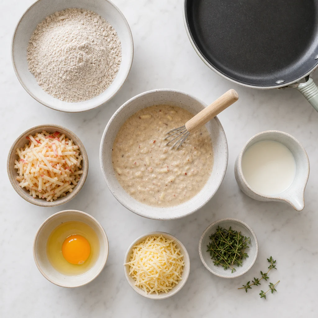 Savory Buckwheat Apple Mini Pancakes Thyme ingredients image for TinyTummyTreats