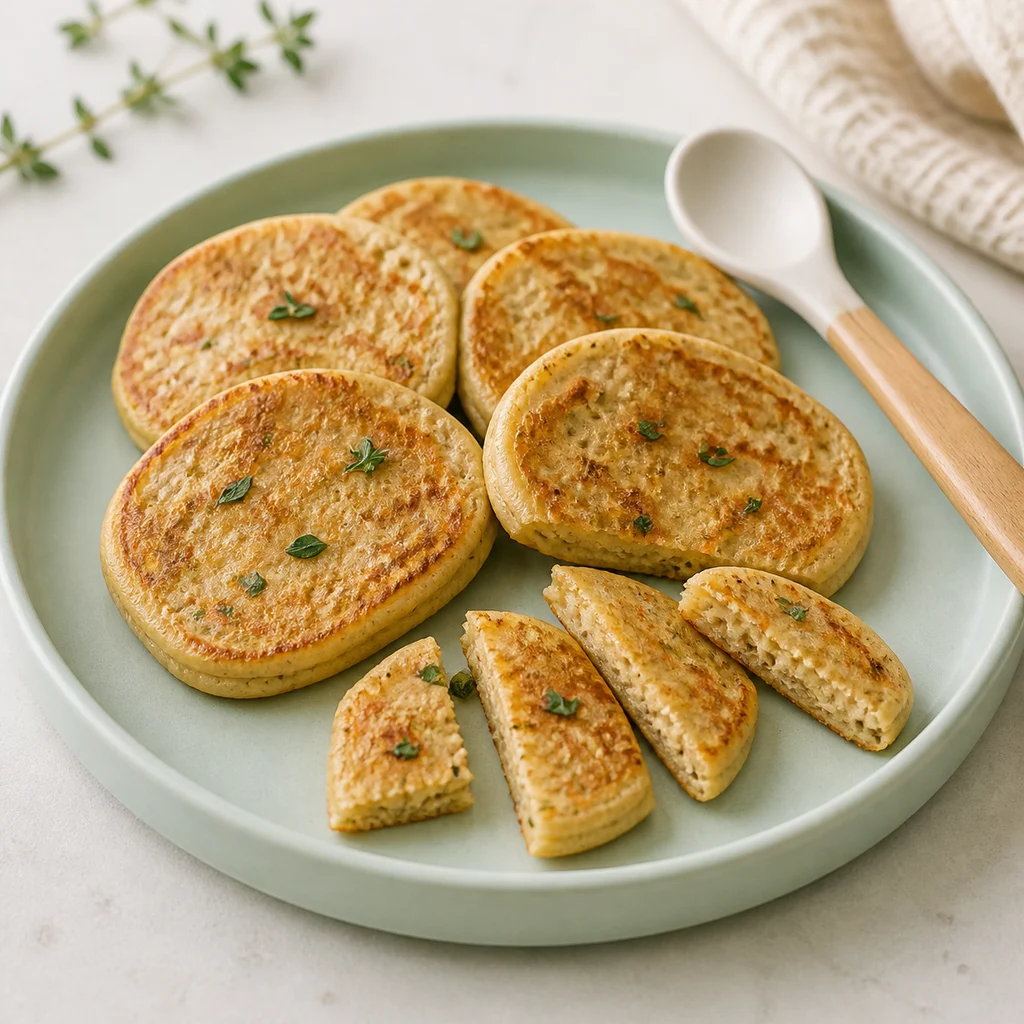Savory Buckwheat Apple Mini Pancakes Thyme process image for TinyTummyTreats