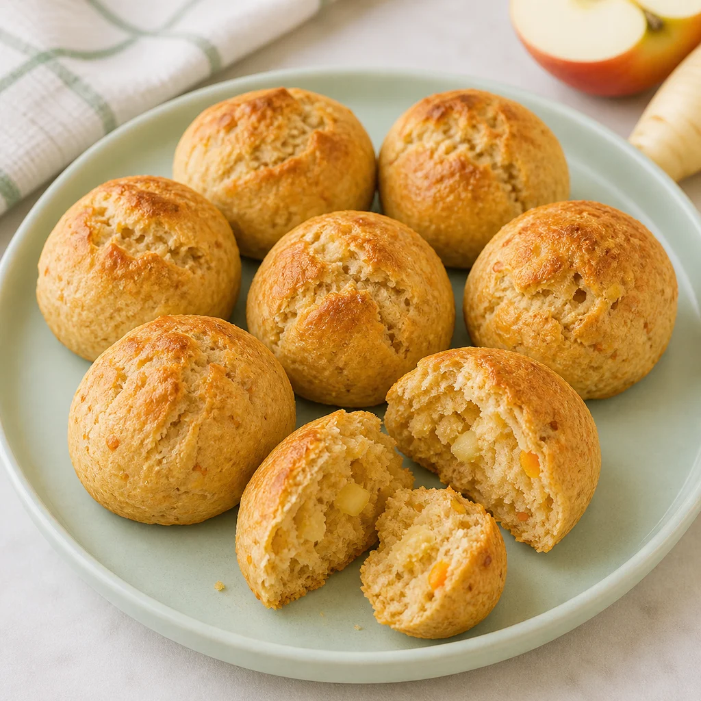 Seasonal Apple Parsnip Savory Bread Rolls process image for TinyTummyTreats