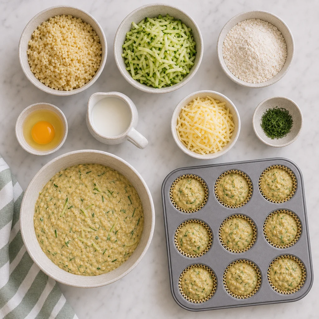 Soft Amaranth Zucchini Savory Cupcakes Mild Dill ingredients image for TinyTummyTreats