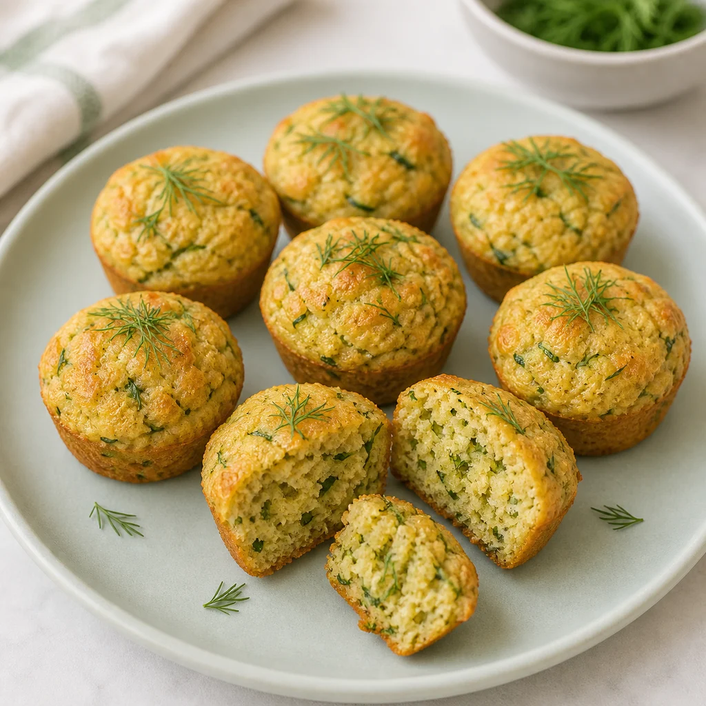 Soft Amaranth Zucchini Savory Cupcakes Mild Dill process image for TinyTummyTreats