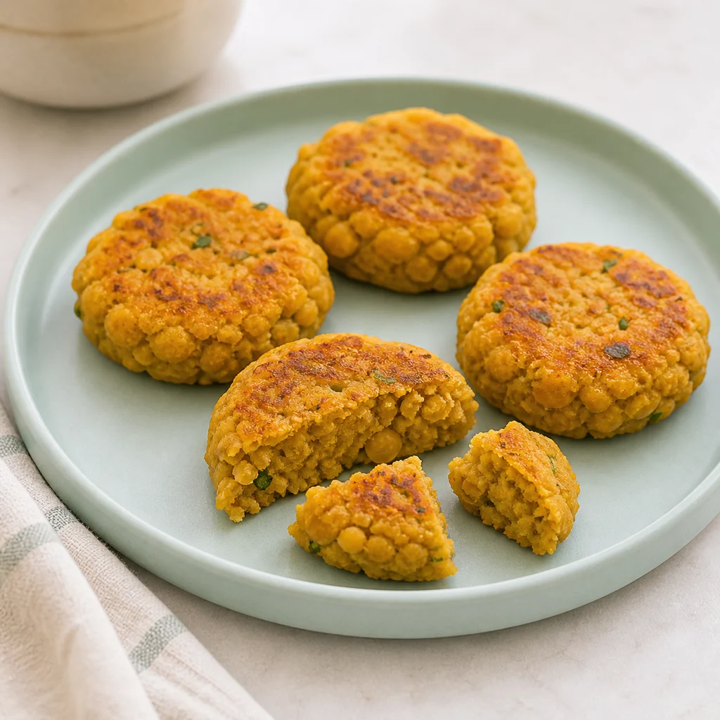 Soft Butternut Squash Chickpea Patties Mild Cumin process image for TinyTummyTreats