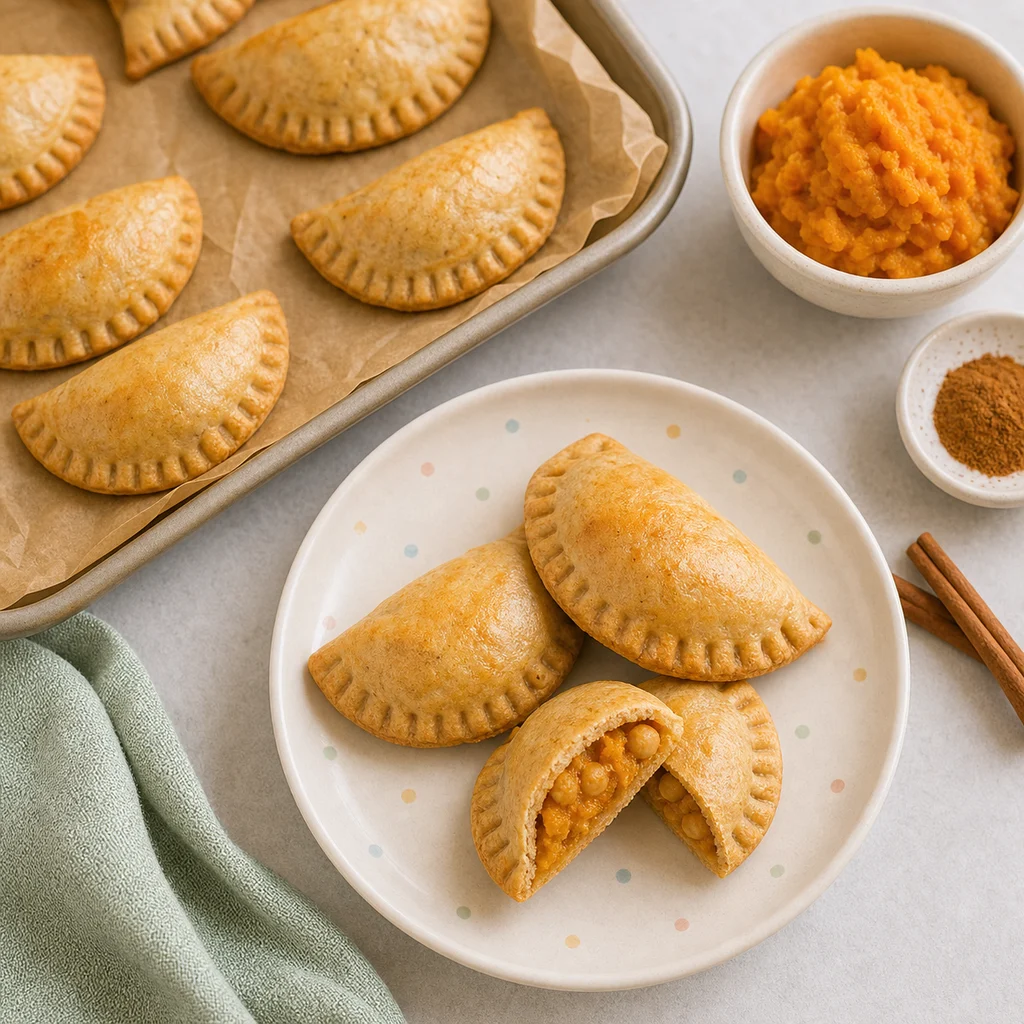 Soft Pumpkin Chickpea Hand Pies Mild Cinnamon process image for TinyTummyTreats