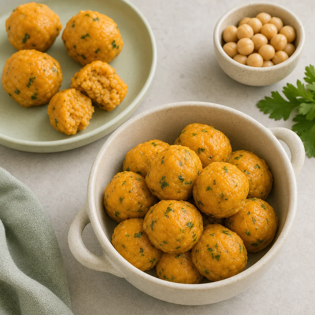 Soft Sweet Potato Chickpea Dumplings Mild Herbs process image for TinyTummyTreats
