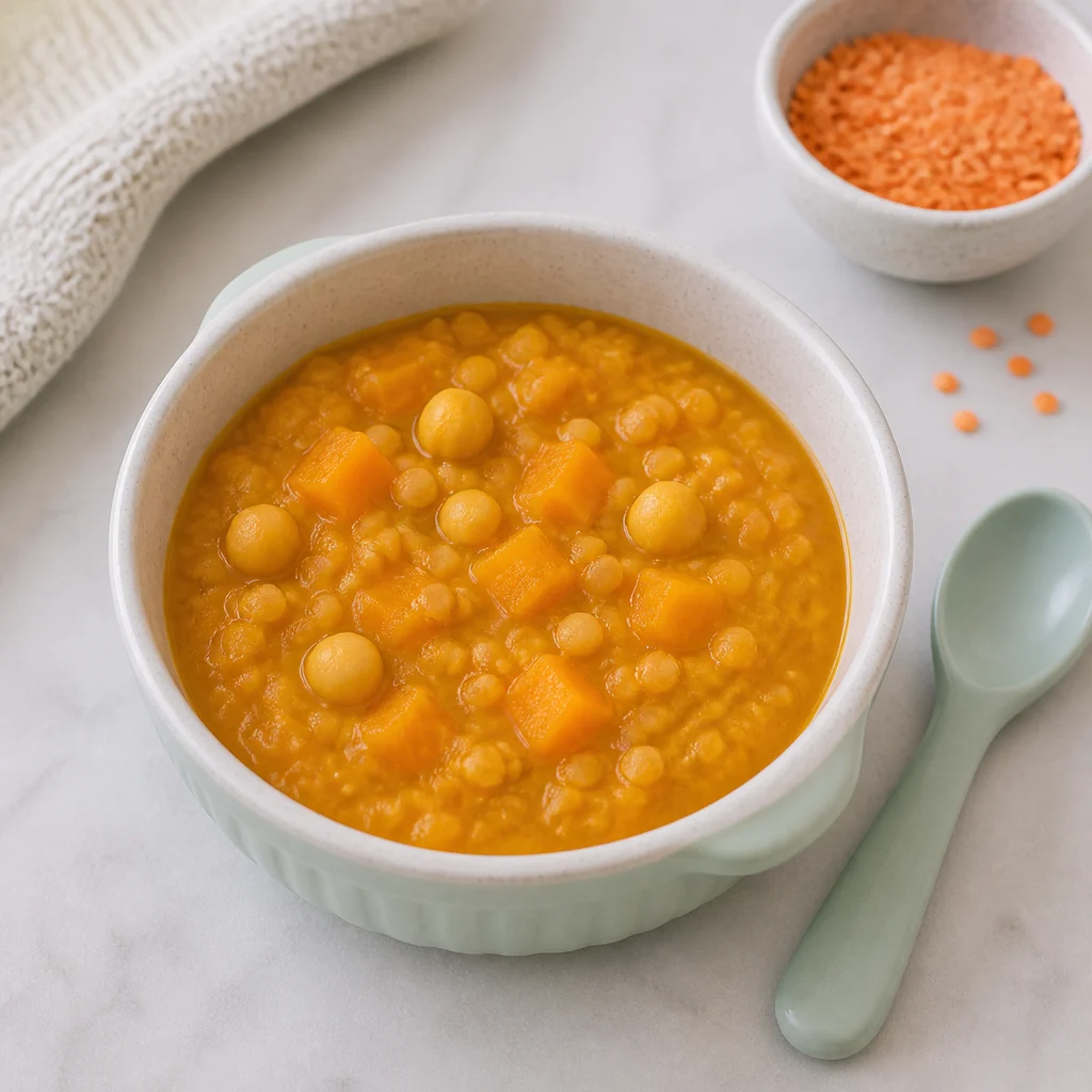 Spiced Chickpea Pumpkin Lentil Soup process image for TinyTummyTreats