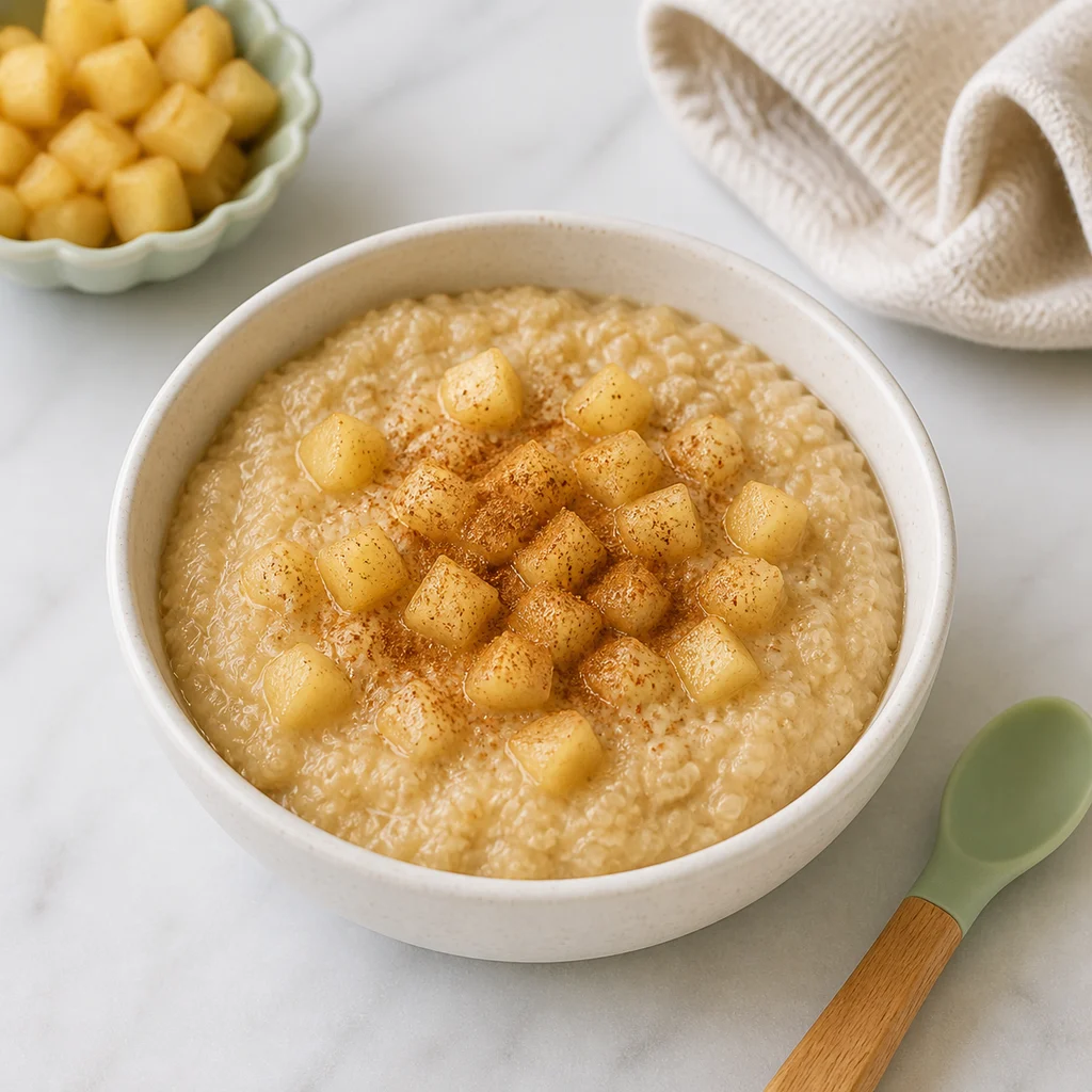 Spiced Quinoa Apple Toddler Porridge Cinnamon Nutmeg process image for TinyTummyTreats