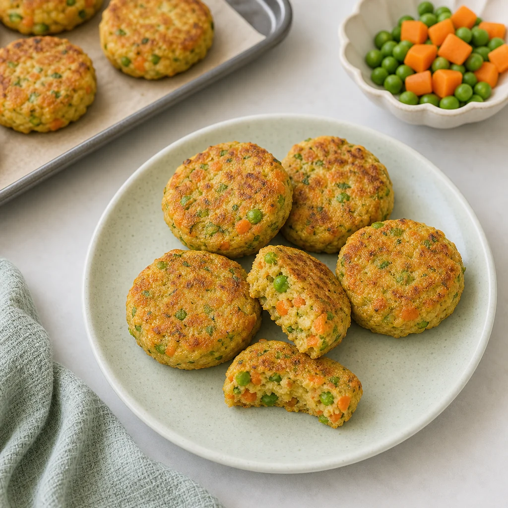 Sweet Pea Carrot Toddler Patties Mild Herb process image for TinyTummyTreats