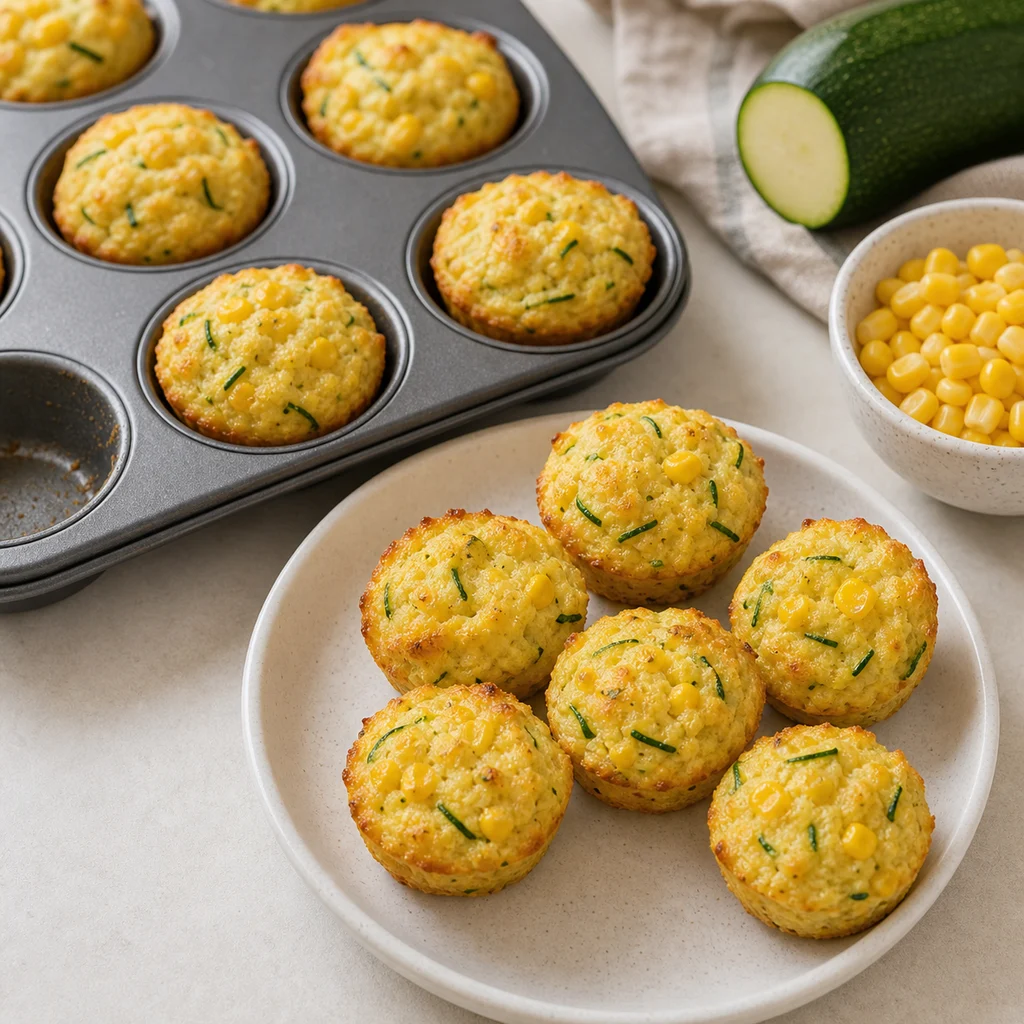 Sweetcorn And Courgette Polenta Bites process image for TinyTummyTreats