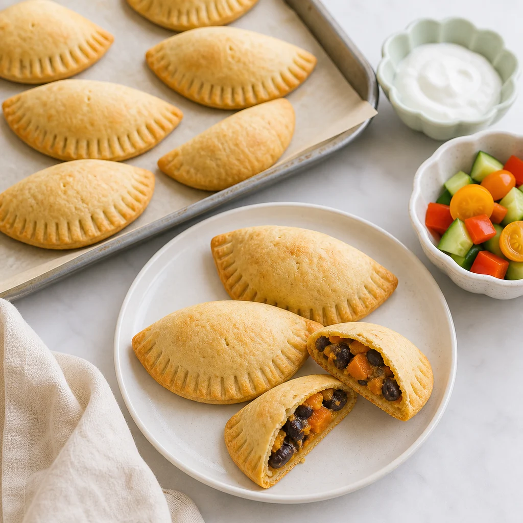 Tender Sweet Potato Black Bean Vegan Empanadas process image for TinyTummyTreats