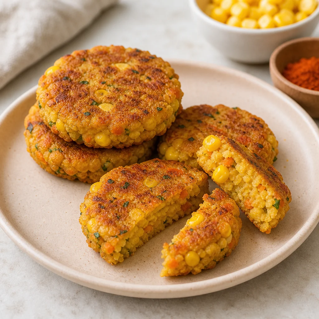 Vitamin Packed Lentil Sweetcorn Cakes Mild Smoked Paprika process image for TinyTummyTreats