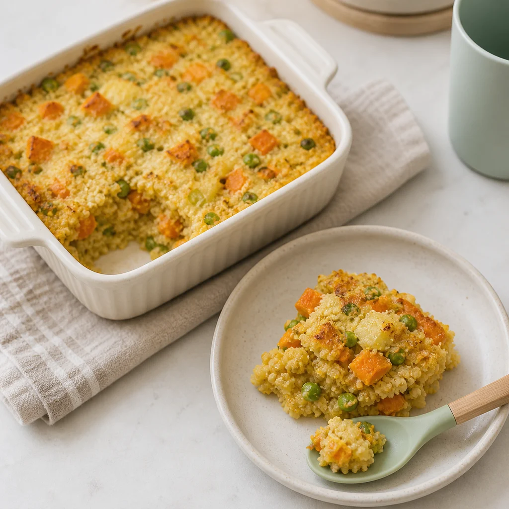 Warm Savory Millet Root Vegetable Casserole process image for TinyTummyTreats