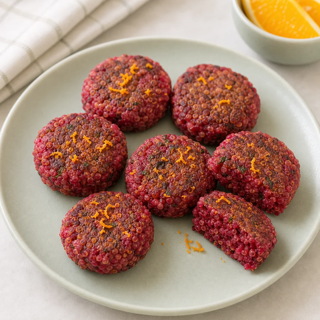 Zesty Quinoa Beetroot Mini Cakes Orange Infusion process image for TinyTummyTreats